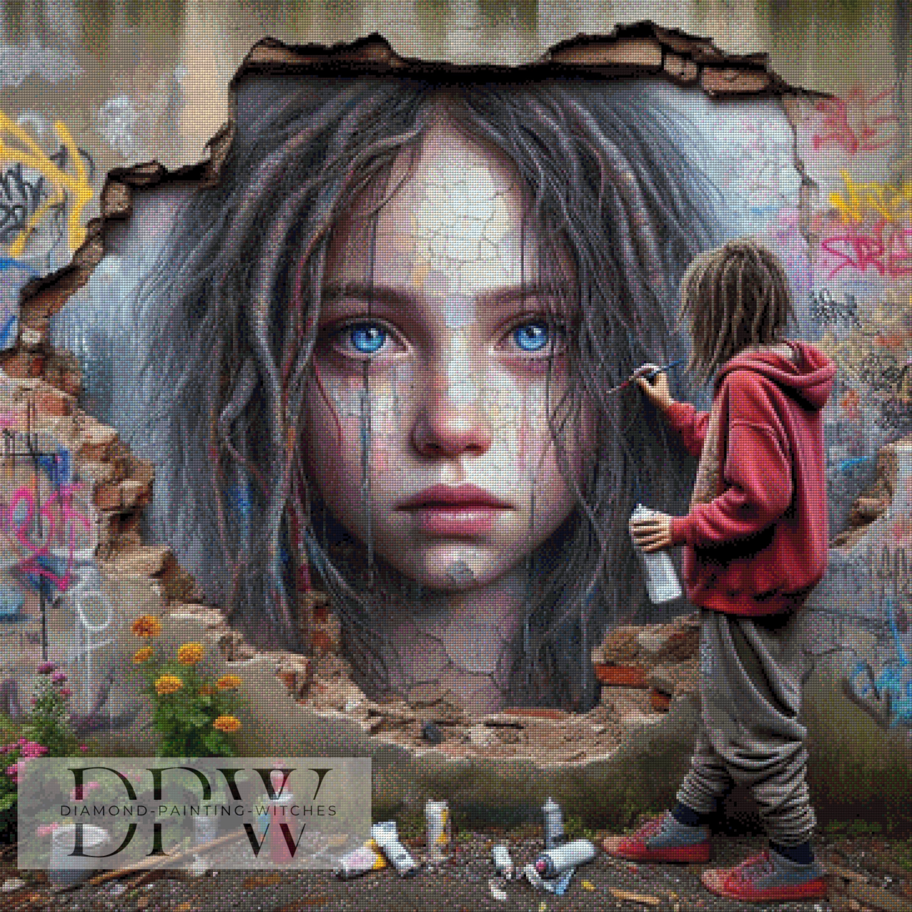 Graffiti Wall by Casalla Vendetta, mit 250 Farben