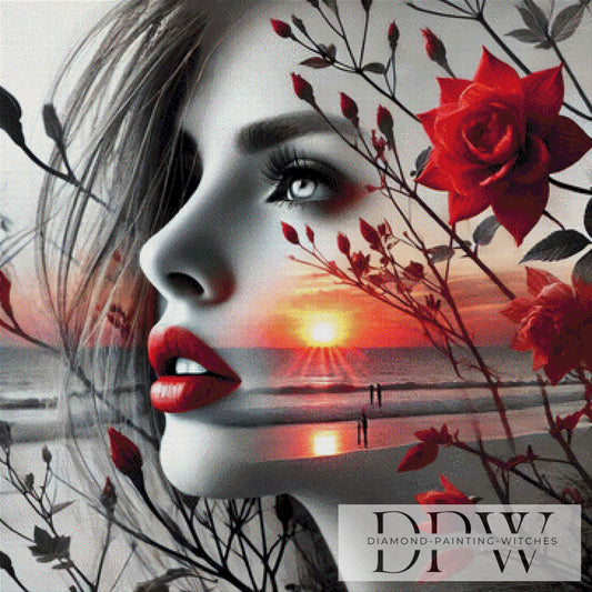 DPW-150 Beach Rose by CreatiVart 90x90cm mit 190 Farben **SOFORTKAUF** ECKIGE Steine