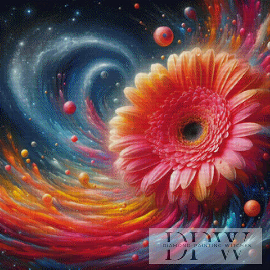 Gerbera Universum by CreatiVart 80x80cm mit 290 Farben DPW-1515