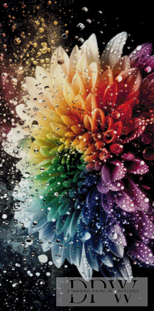 Rainbow Flower by theA.art 50x100cm mit 330 Farben DPW-1524