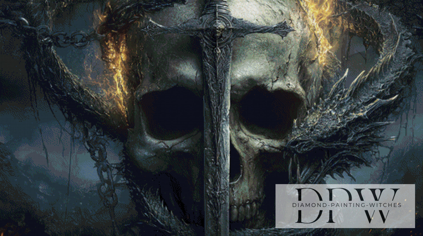 Skull of the Dragon Night by Pixxel Pics 125x70cm mit 130 Farben  DPW-1525