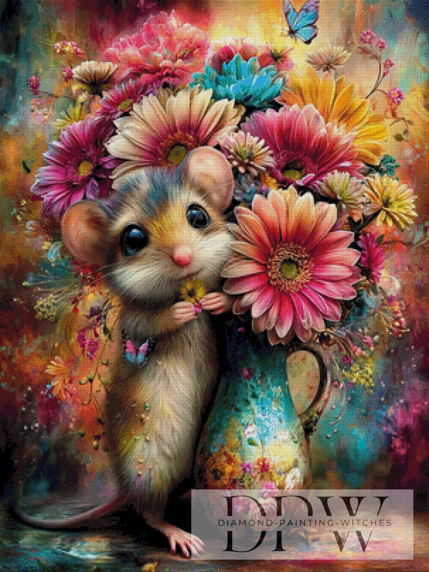 Blumenmausi by CleoDora mit 370 Farben
