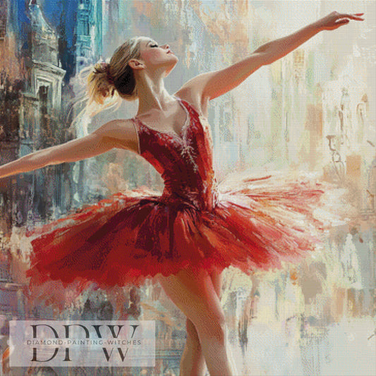 Tanze dein Leben by Elly_A.I, 90x90cm mit 215 Farben DPW-1538