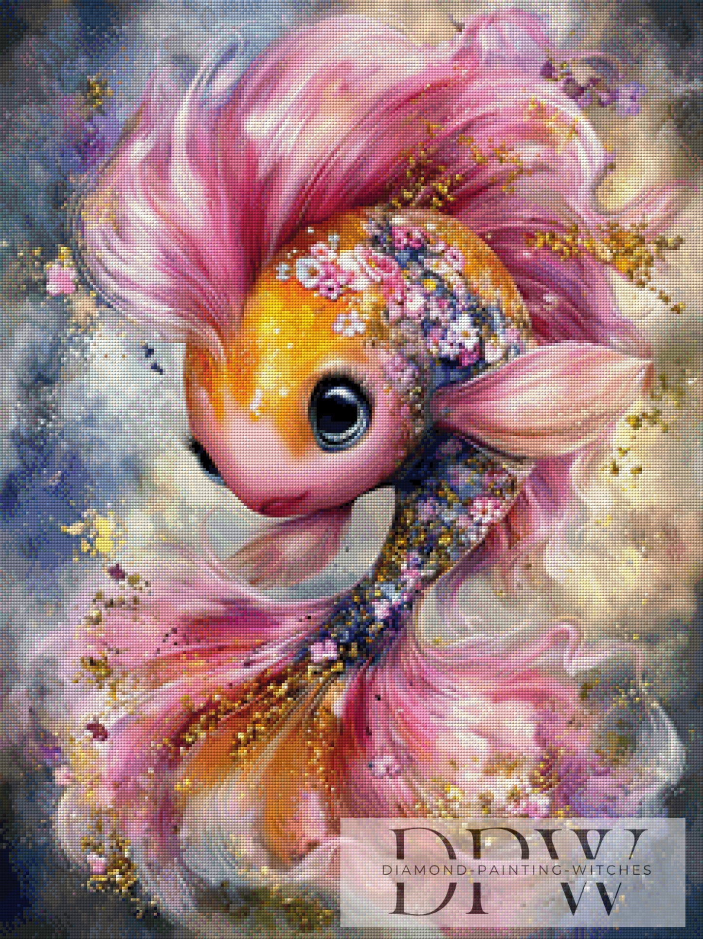 Rosa Schmuckfisch by CreatiVart 60x80cm mit 300 Farben DPW-1543