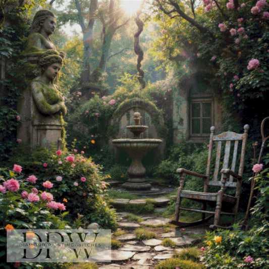 Forgotten Garden by QN, 100x100cm mit 220 Farben DPW-1554