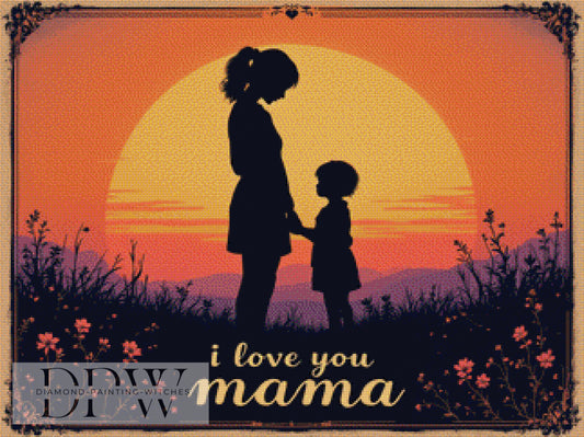 I Love You by QN, 80x60cm mit 120 Farben DPW-1555
