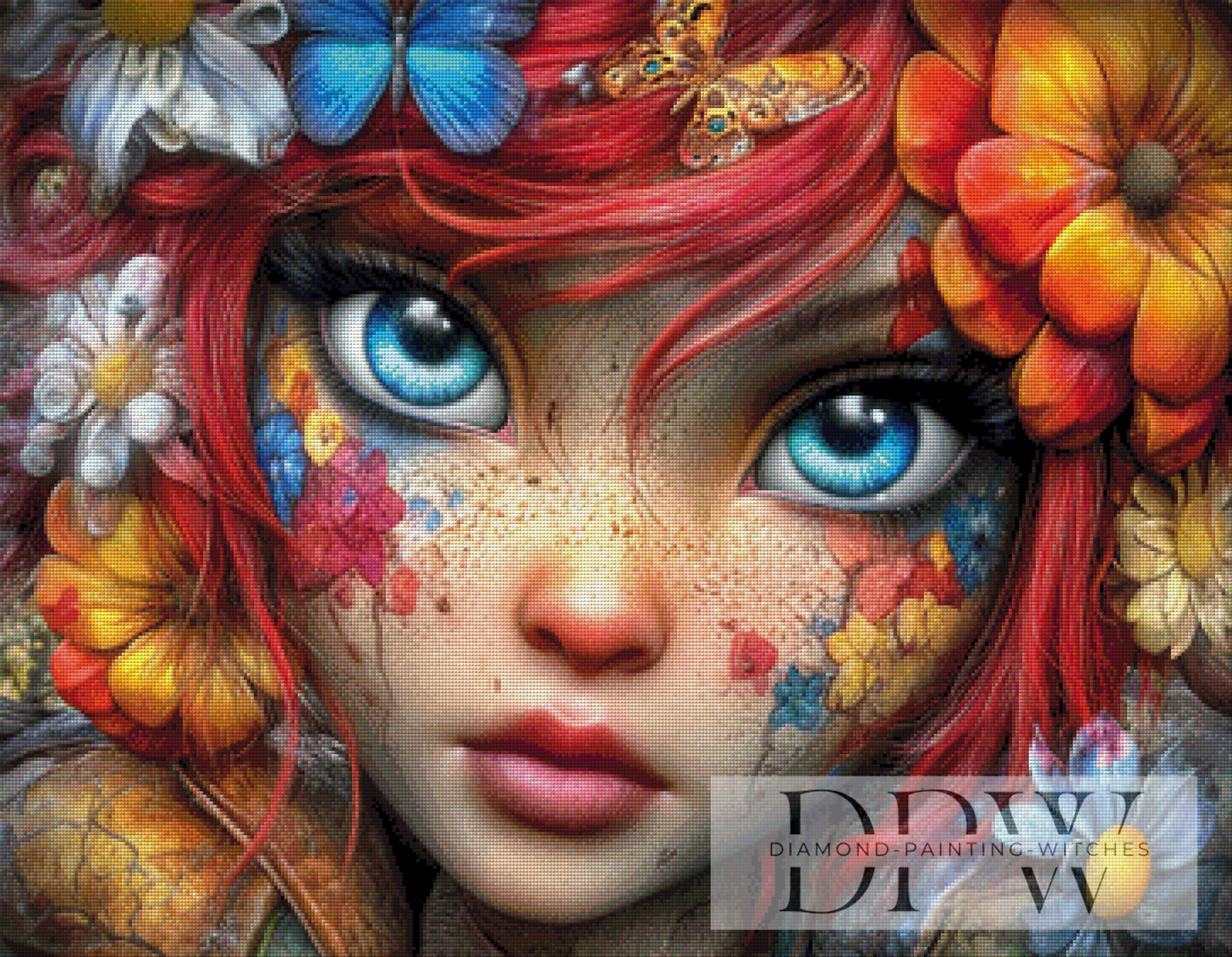 Butterfly Redhair by CreatiVart 90x70cm mit 333 Farben DPW-1557