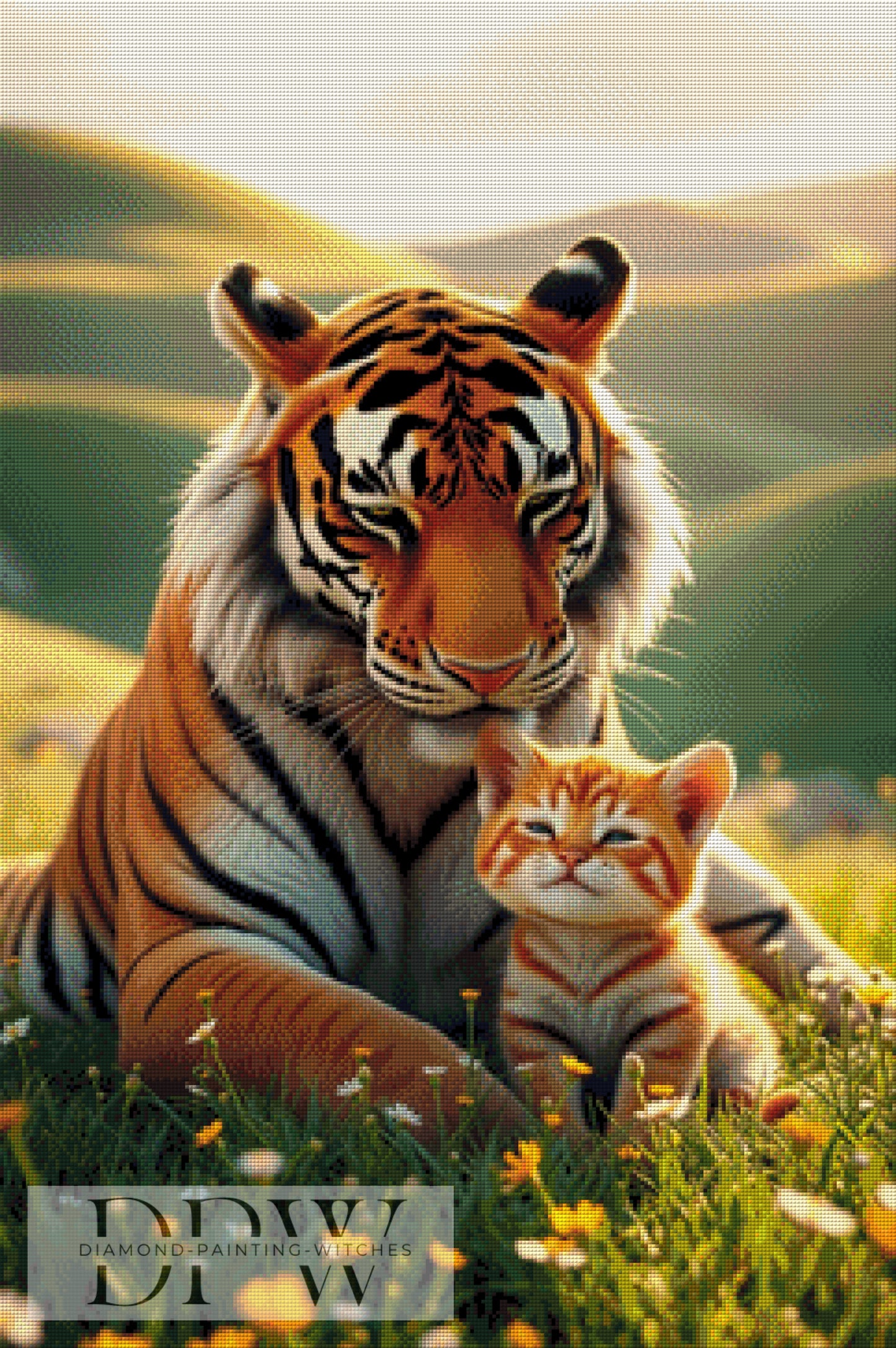 Tigerliebe by CreatiVart, 60x90cm mit 195 Farben DPW-1560