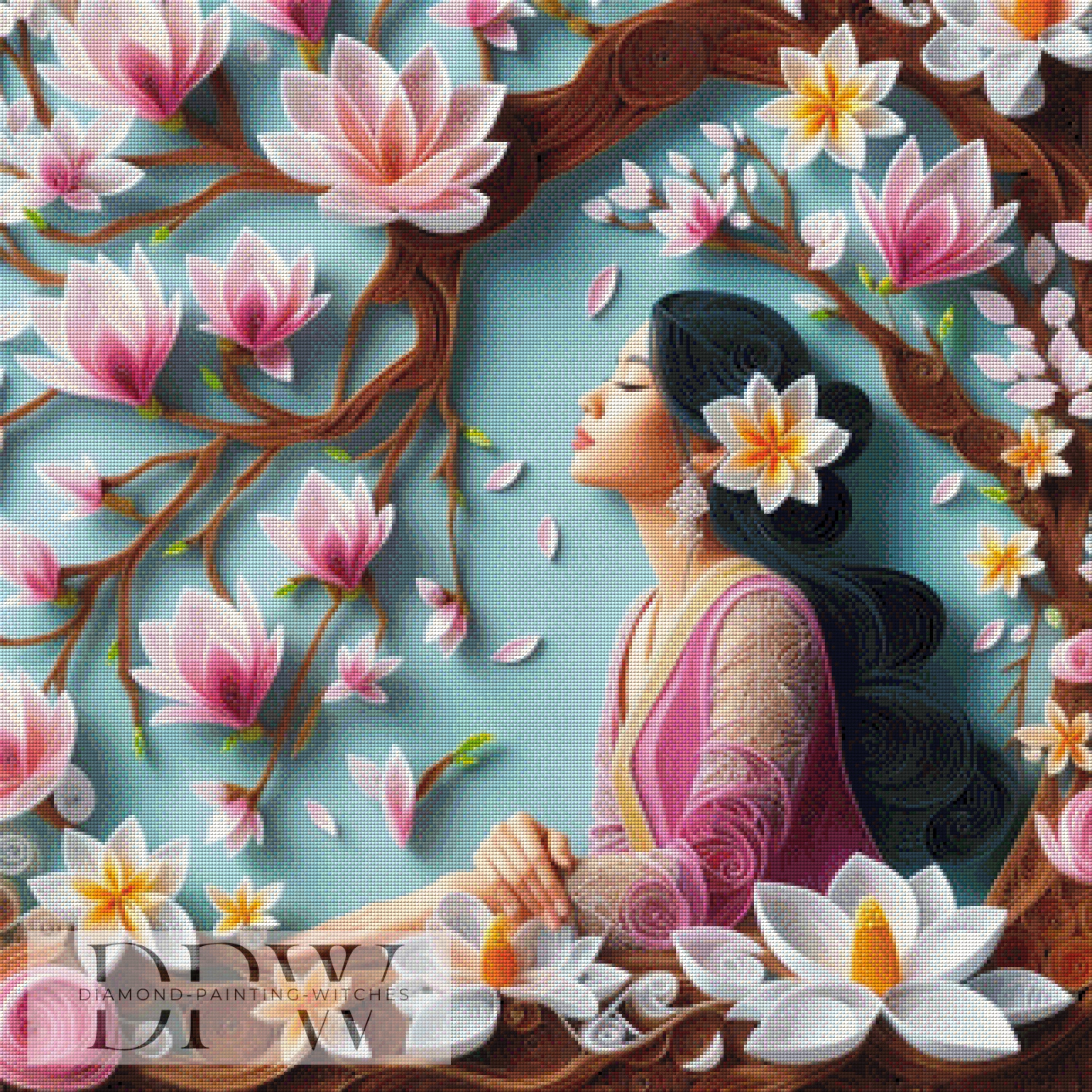 Papyrus Magnolien by CreatiVart, mit 310 Farben
