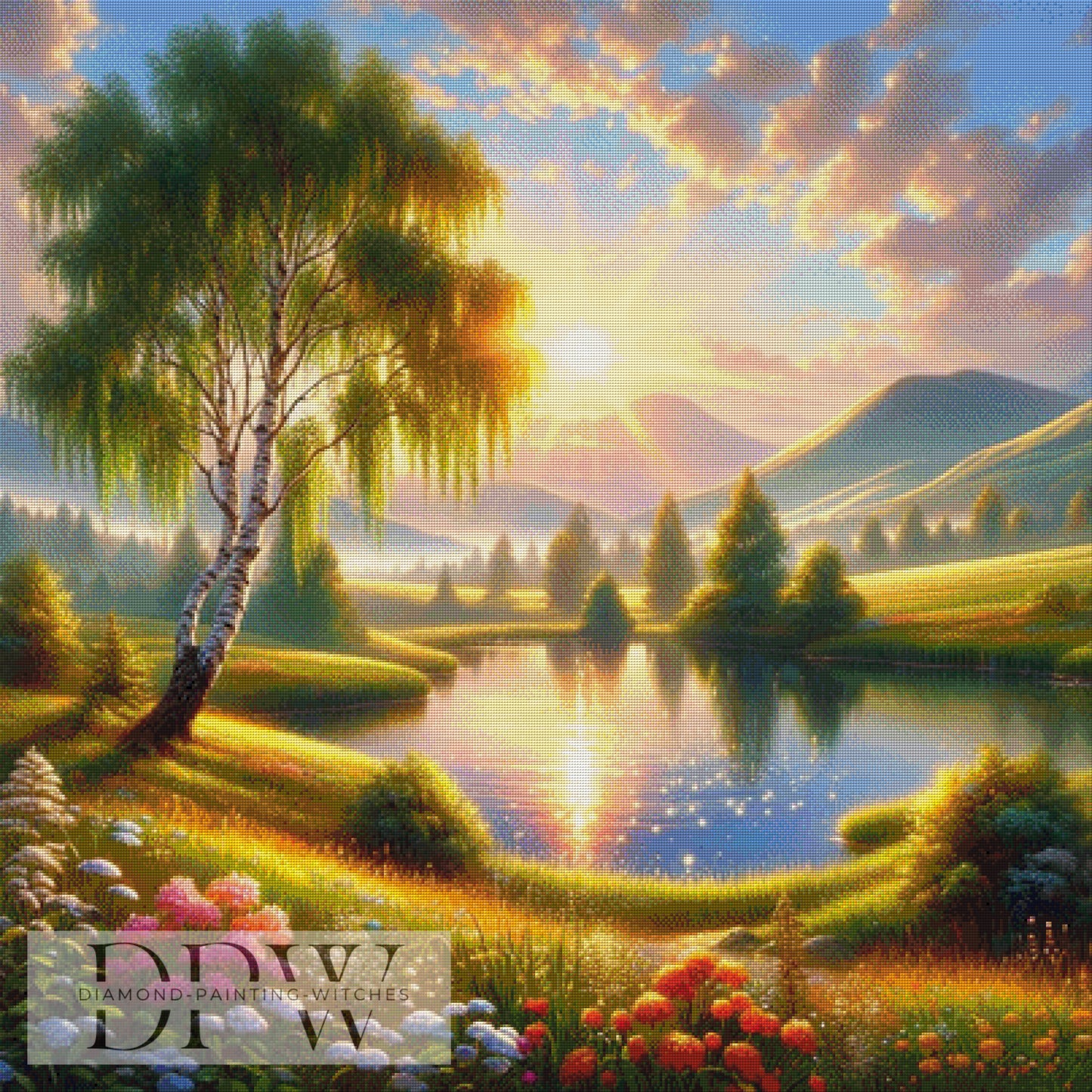 Ein glücklicher Moment by CreatiVart 100x100cm mit 300 Farben DPW-1566
