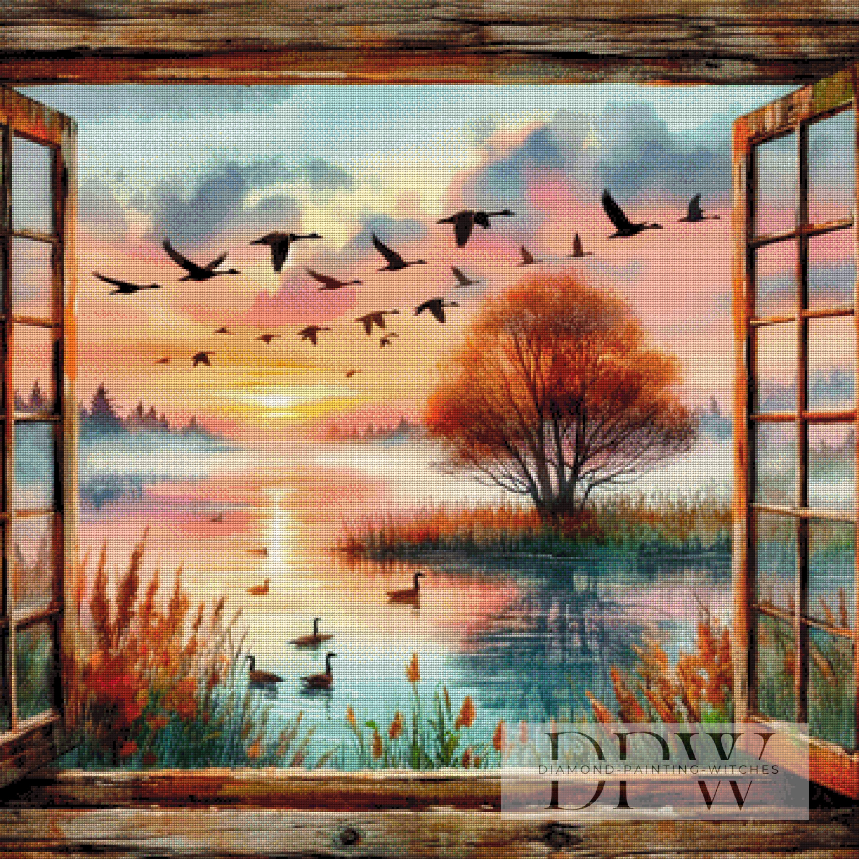 Blick aus dem Fenster by CreatiVart mit 270 Farben **SOFORTKAUF** ECKIGE Steine