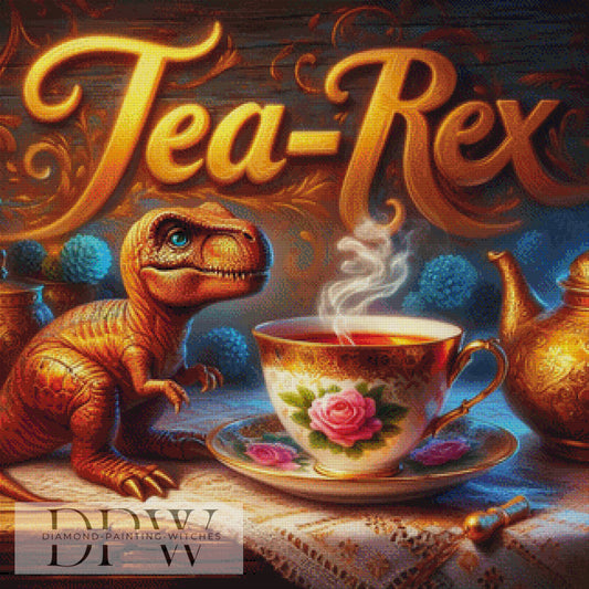 Tea Rex by Casalla Vendetta, 80x80cm mit 270 Farben DPW-1571
