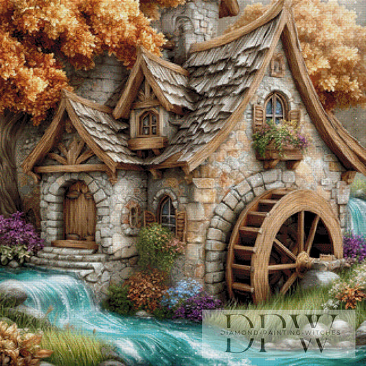 Es plätschert by Sweet_Loco_AI 80x80cm mit 250 Farben DPW-1578