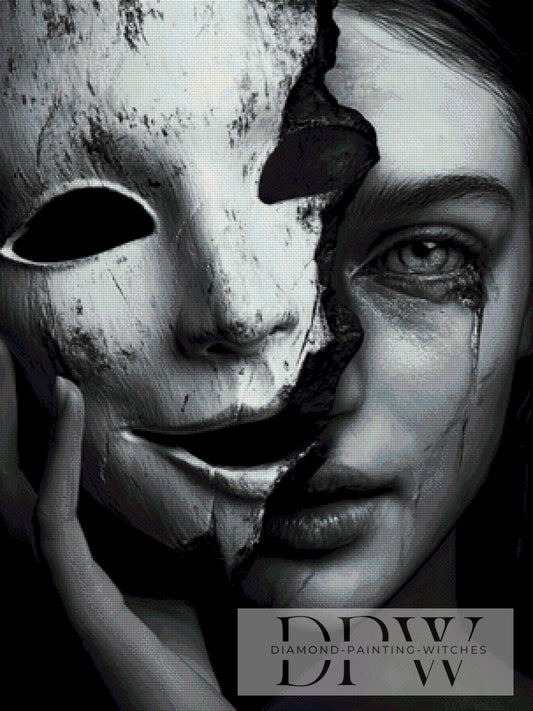 Split face by Pixxel Pics 75x100cm mit 33 Farben DPW-1590