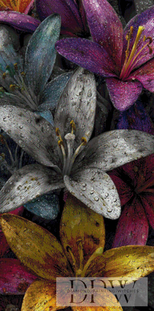 Lilienpower by theA.art 50x100cm mit 200 Farben DPW-1592