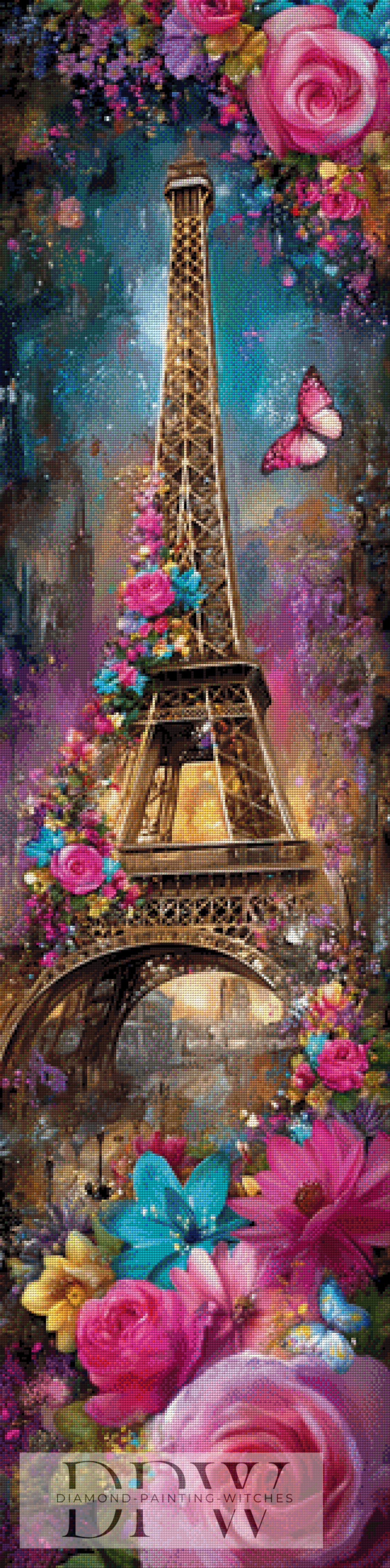 Eiffelturm by Elly_A.I, 40x160cm mit 350 Farben DPW-1603
