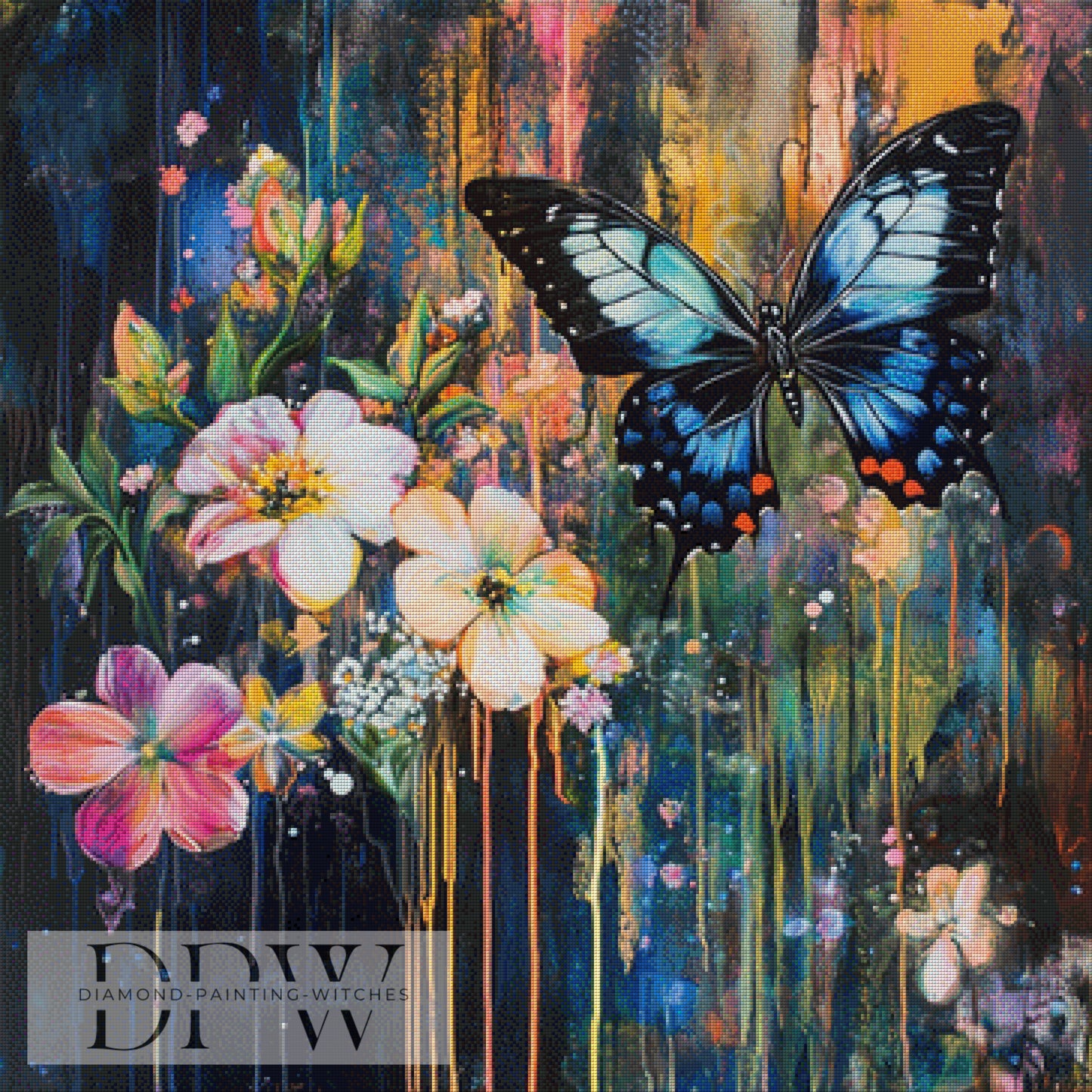 Schmetterlingsfarben by Elly_A.I, 90x90cm mit 360 Farben DPW-1606