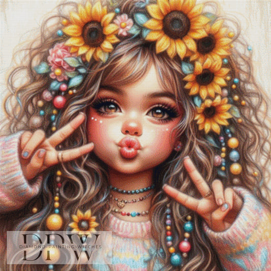 Lea by CreatiVart, 90x90cm mit 260 Farben DPW-1626
