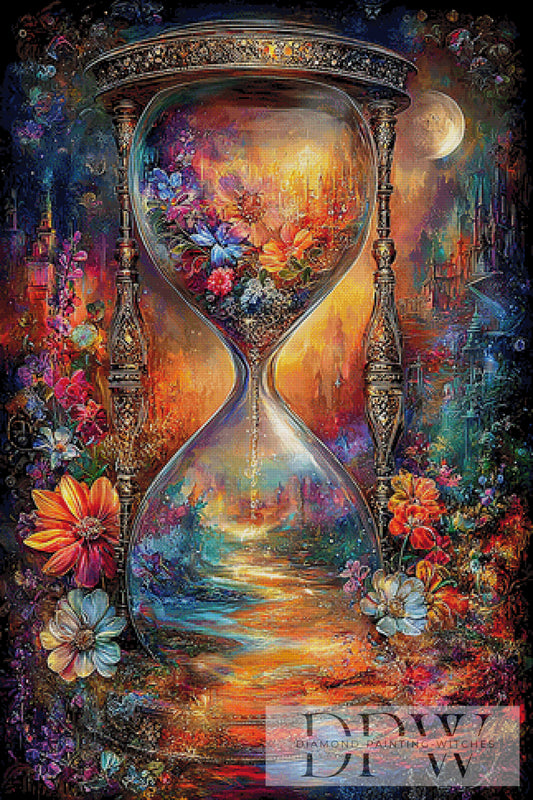 Flower hourglass II by Catill 80x120cm mit 390 Farben DPW-1630