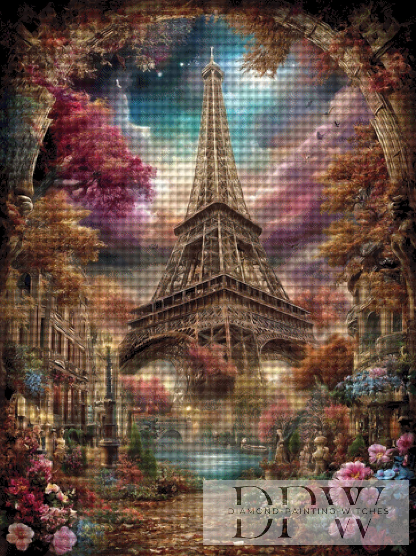 Frühling in Paris by CleoDora 90x120cm mit 270 Farben DPW-163