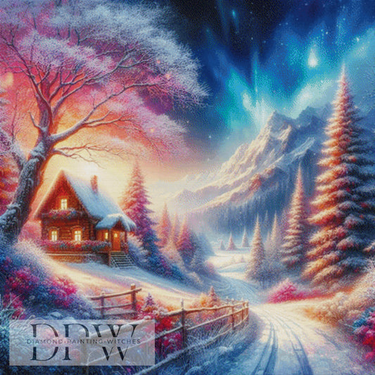 Weiße Weihnachten by Artifey 100x100cm mit 280 Farben DPW-1650