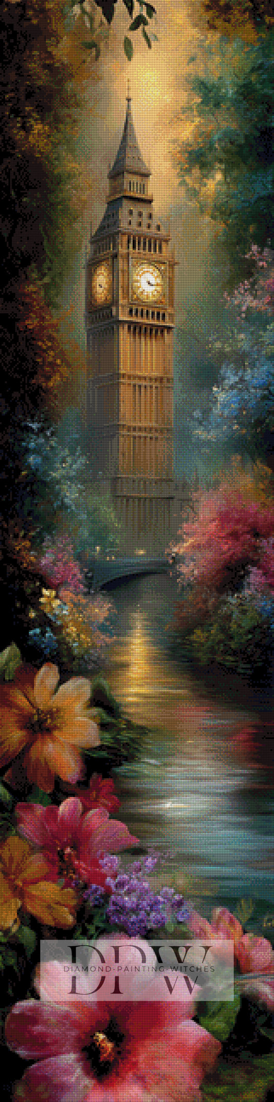 Big Ben by Elly_A.I. 40x160cm mit 240 Farben DPW-1653