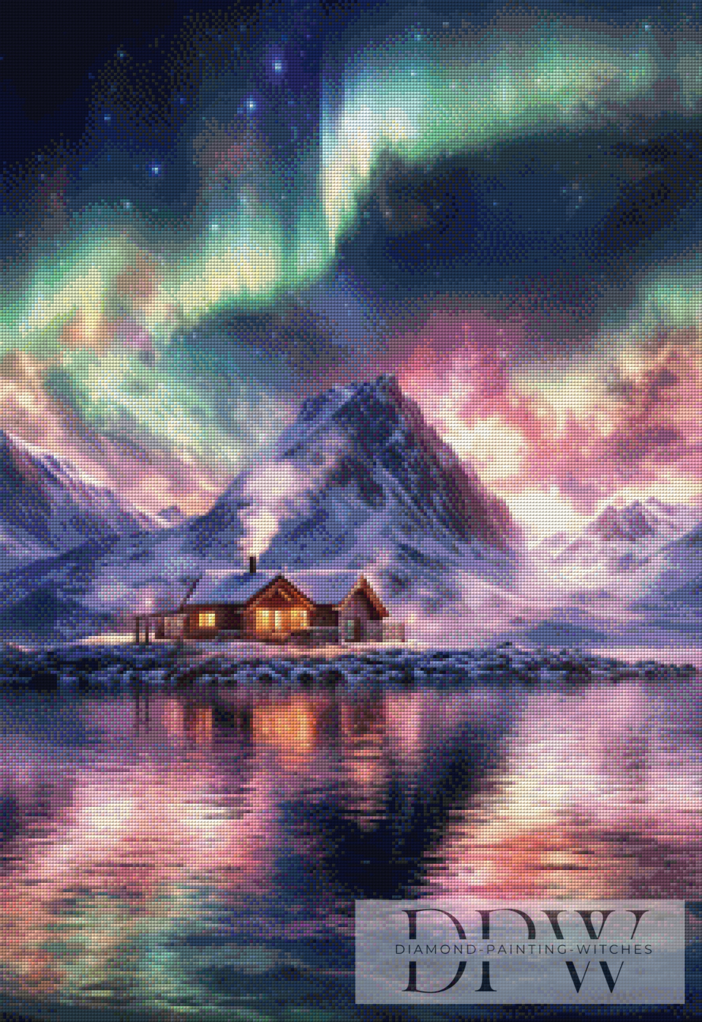 3-Teiler Aurora Fjord by ellufija