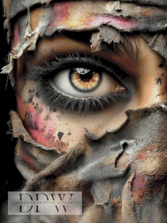 Zerissene Stille by CleoDora 60x80cm mit 150 Farben DPW-1774