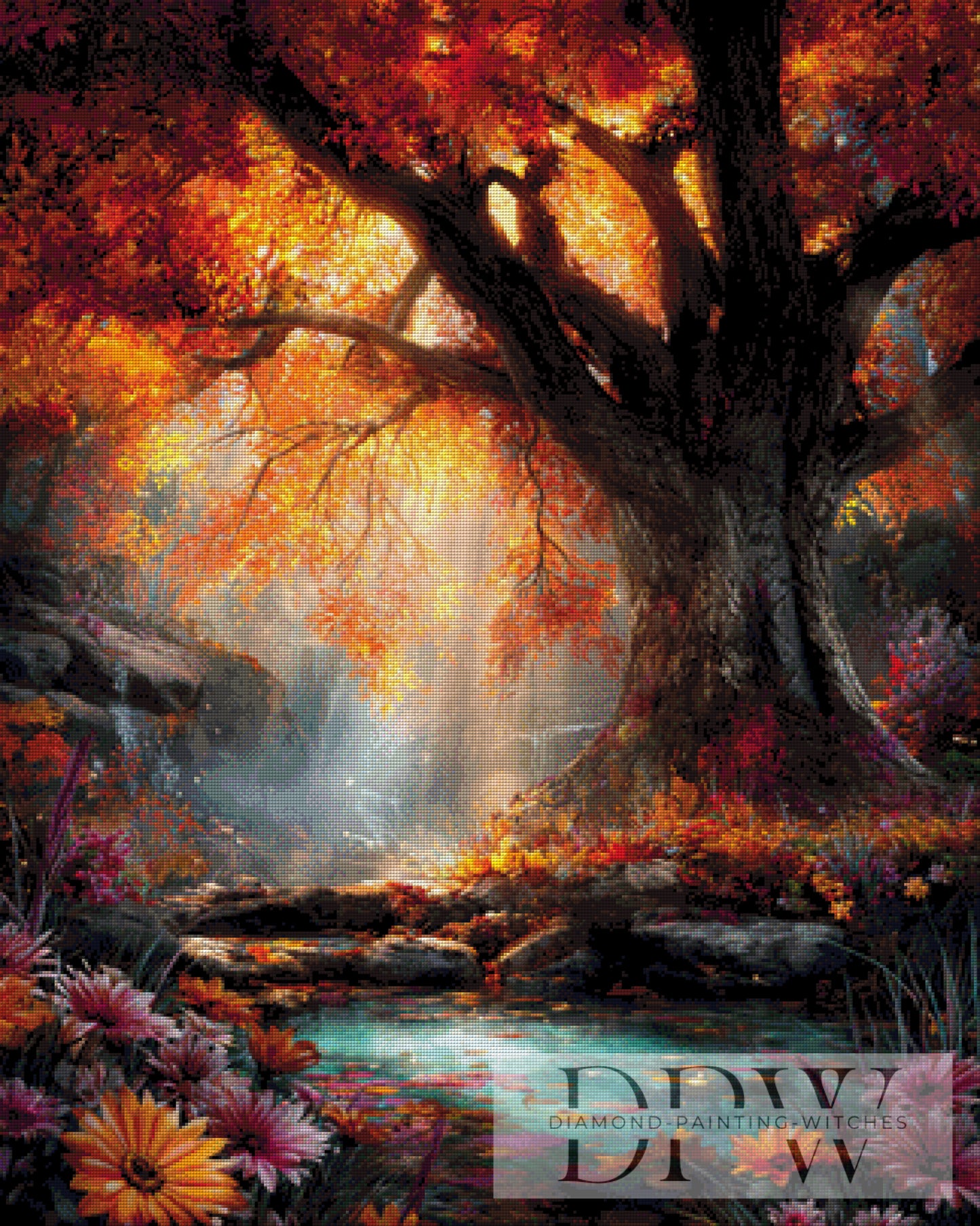 Herbstbaum by Elly_A.I  80x120cm mit 290 Farben DPW-1777