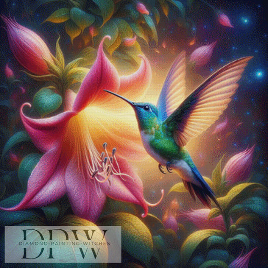 Humming Bird by CreatiVart, 90x90m mit 350 Farben DPW-1791