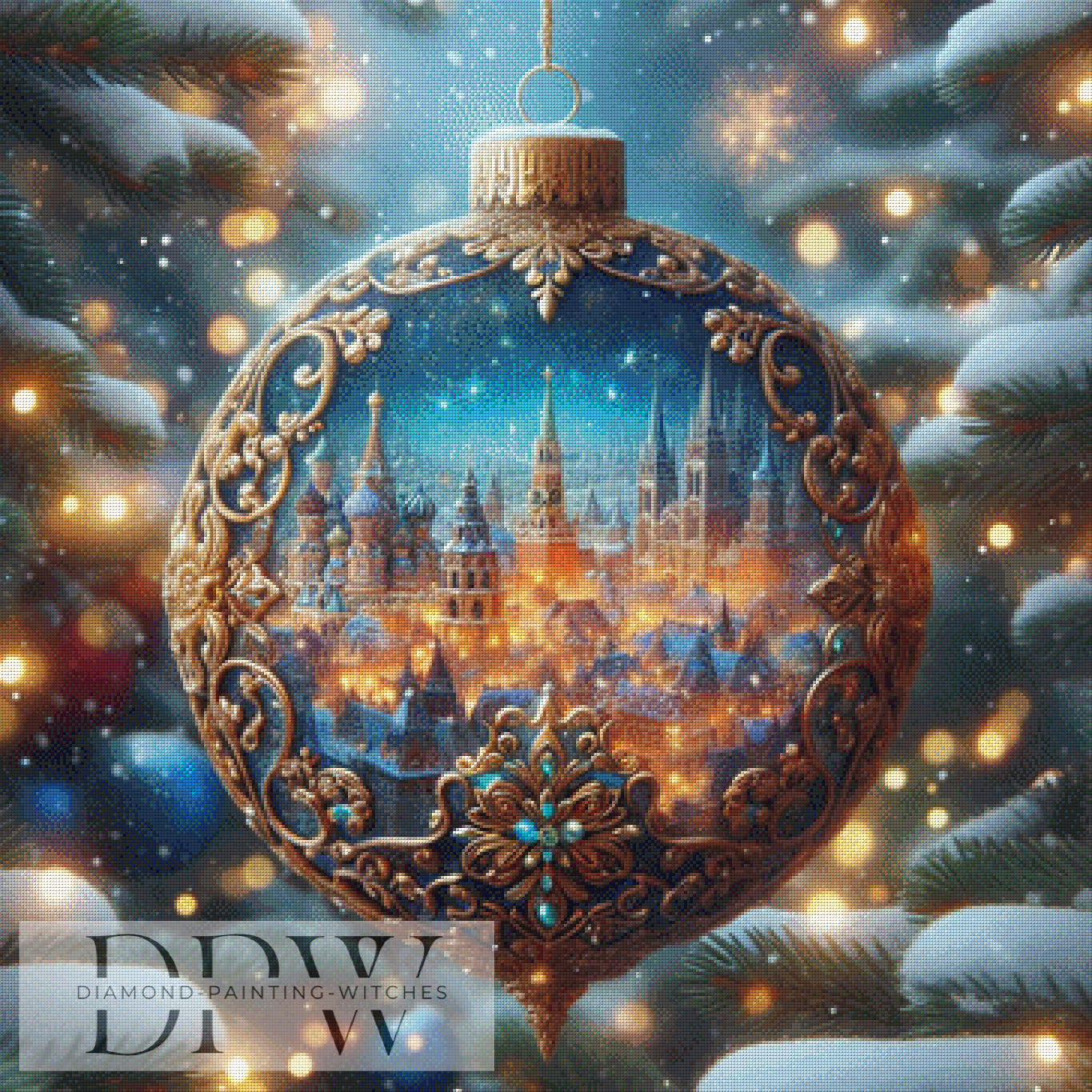 Christmas City by CreatiVart, 90x90m mit 240 Farben