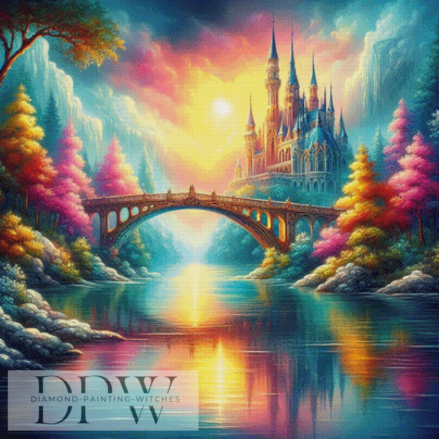 Fairy Tale Bridge by CreatiVart, 100x100m mit 350 Farben
