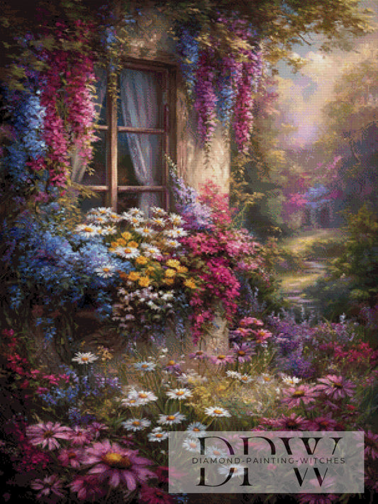 Blütenfenster by Maggie 75x100cm mit 250 Farben DPW-1810