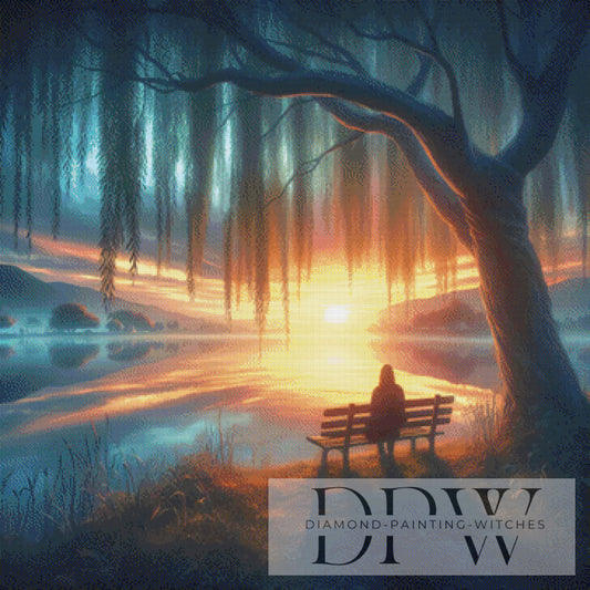 Sehnsüchtig by Moonlight, 90x90cm mit 145 Farben DPW-1815