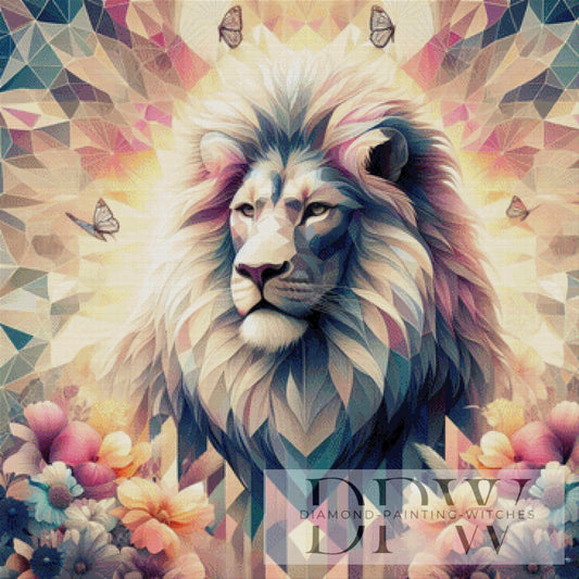 Lion by Moonlight, 90x90cm mit 210 Farben DPW-1817