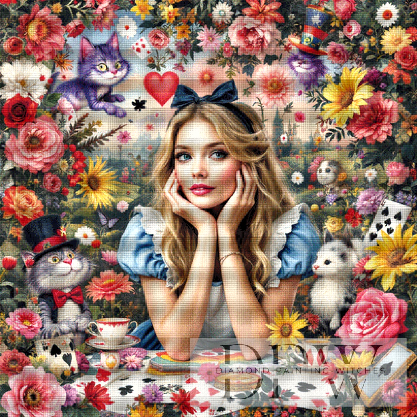 Crazy Wimmelworld by QN 100x100cm mit 370 Farben DPW-1821