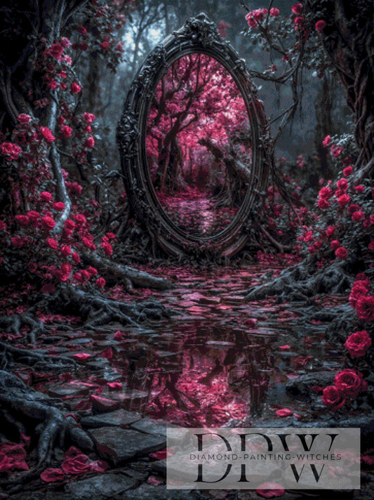 Mirror in the Forest by Pixxel Pics 90x120cm mit 140 Farben DPW-1828
