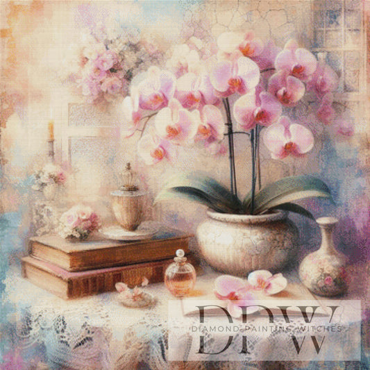 Orchideen by CreatiVart, 90x90cm mit 210 Farben DPW-1834