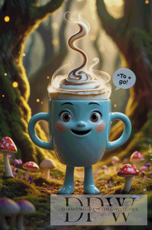Coffee to go by CreatiVart, 60x90cm mit 240 Farben DPW-1837