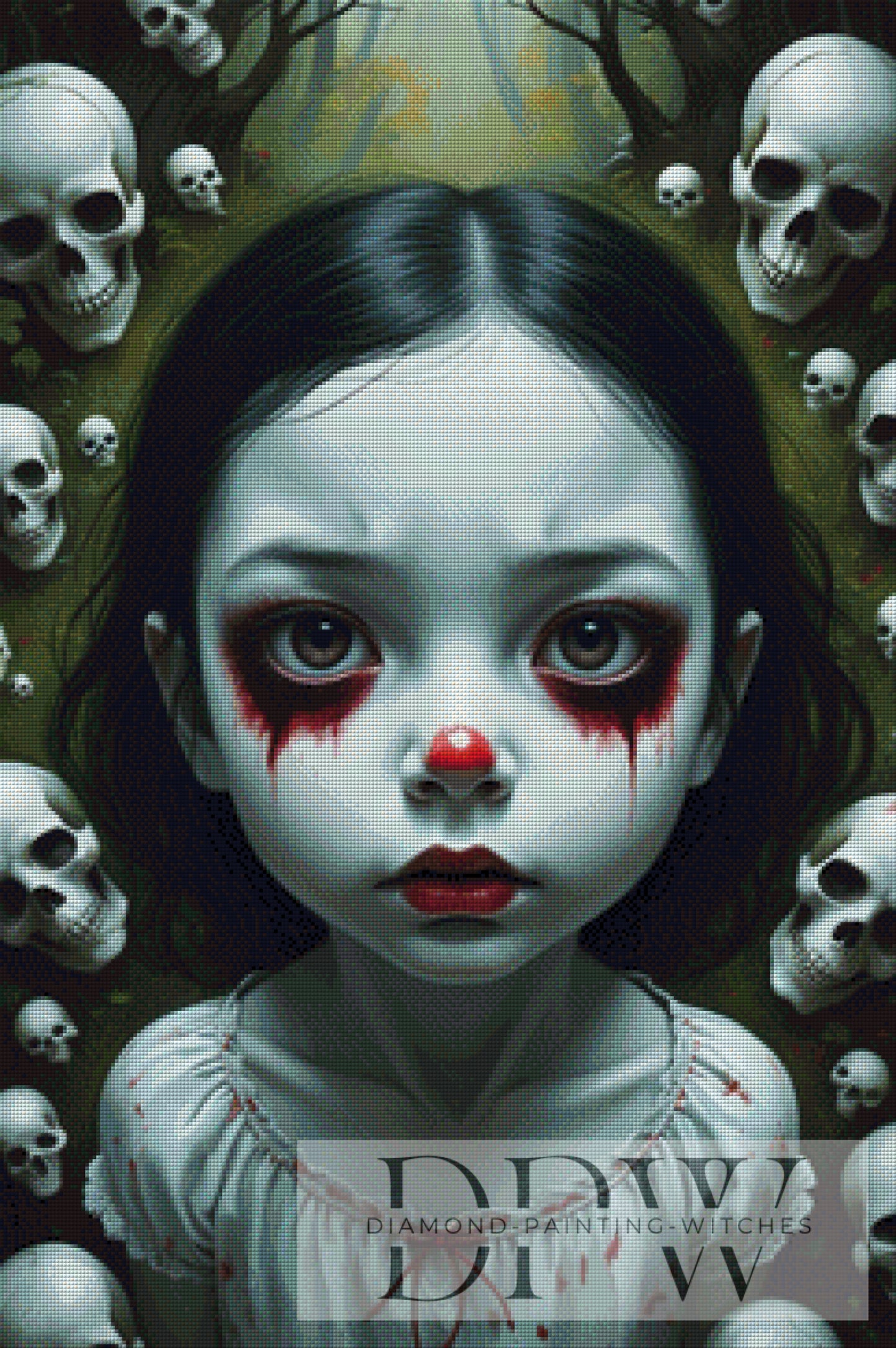 Creepy Clara by Casalla Vendetta, 60x90cm mit 130 Farben DPW-1840