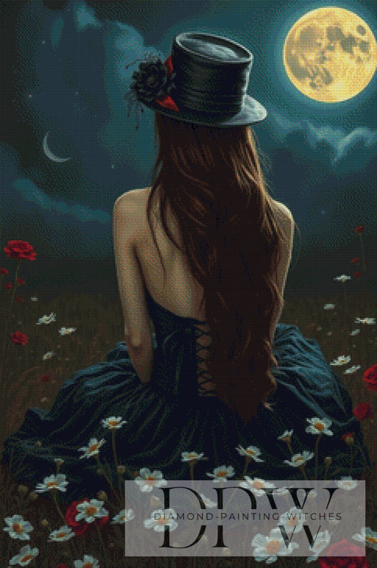 Dark night by Casalla Vendetta, 60x90cm mit 125 Farben DPW-1842