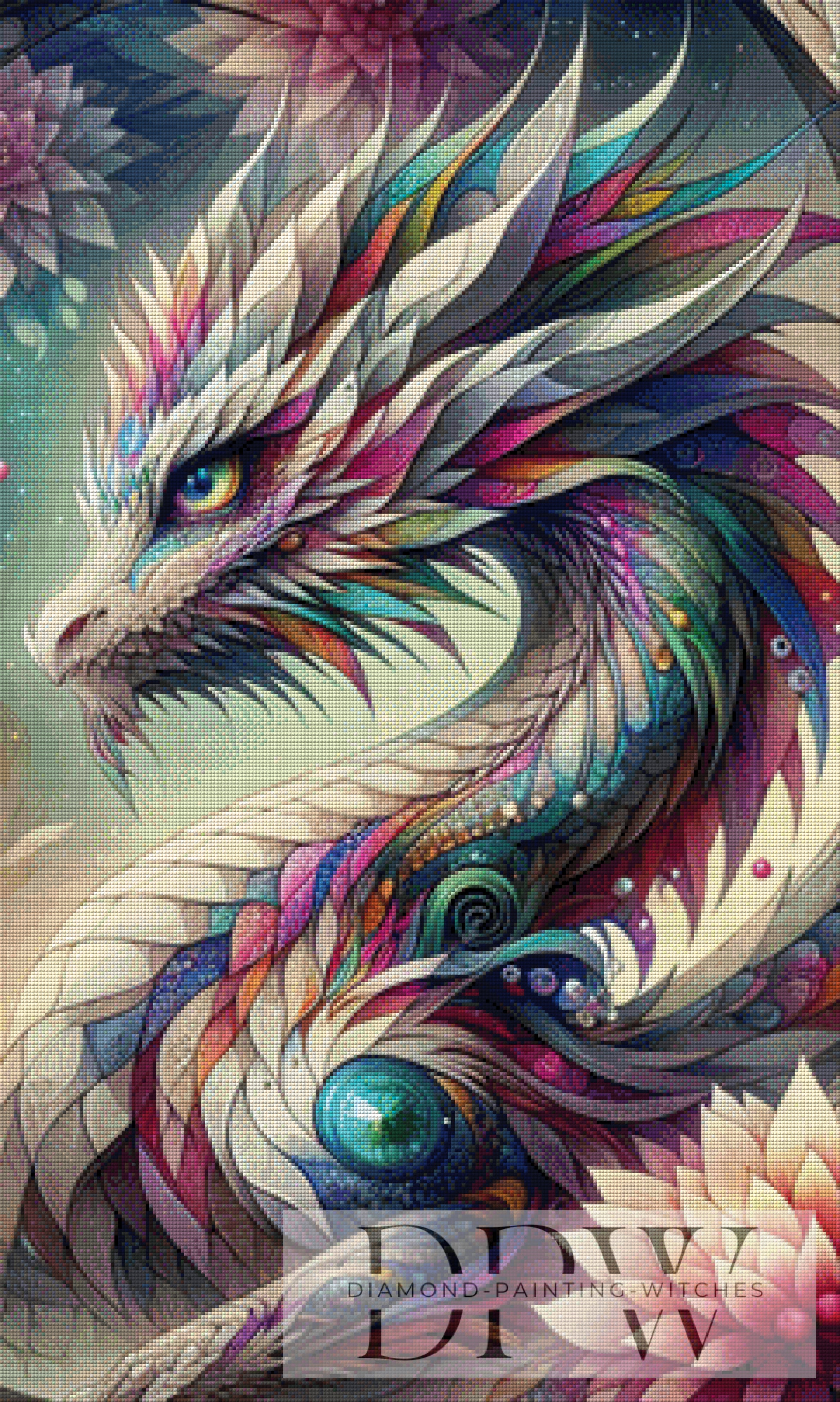 Chinese Dragon by Moonlight, mit 310 Farben