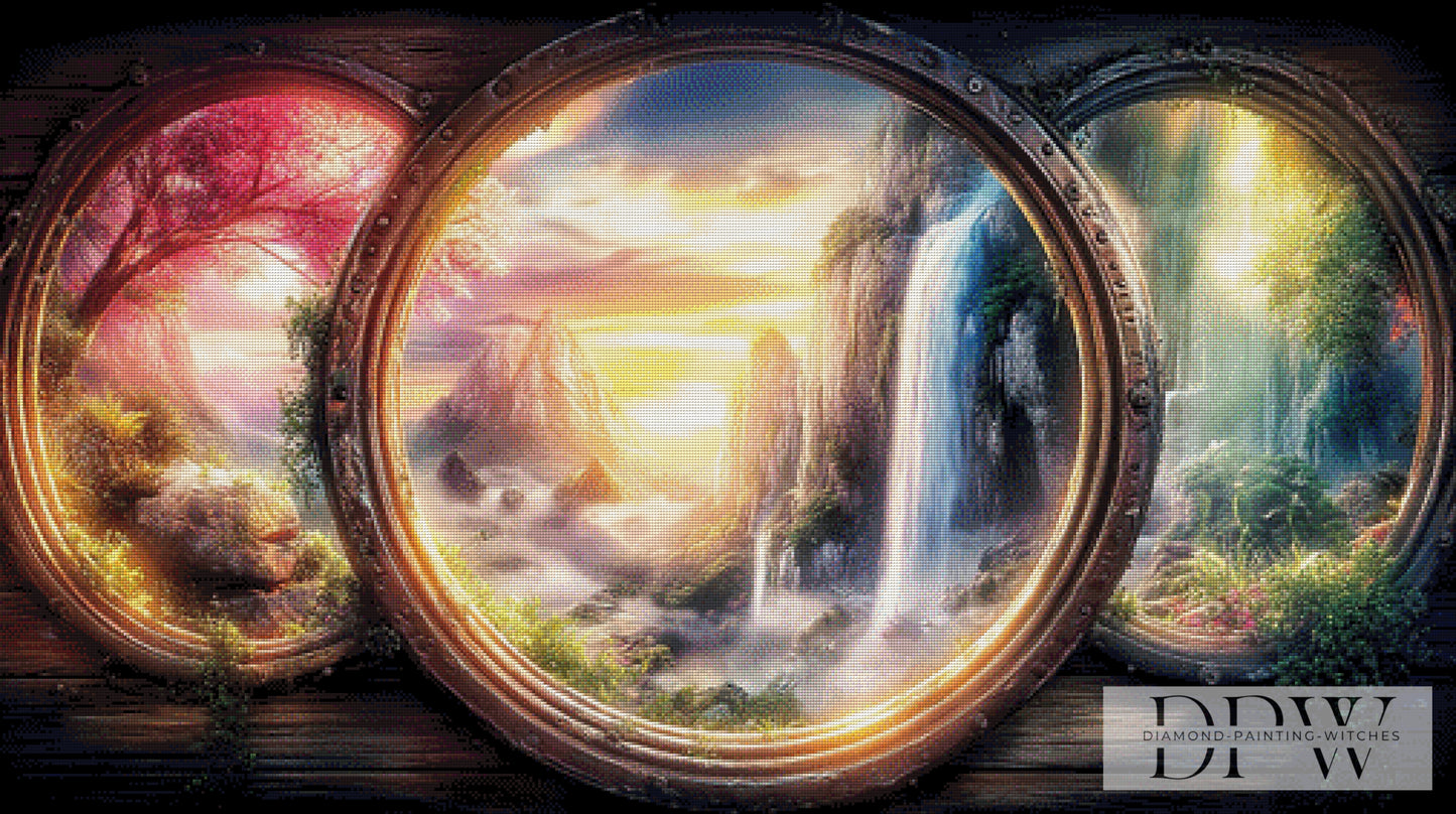 Blick ins Paradies by ellufija 125x70cm mit 300 Farben DPW-1869