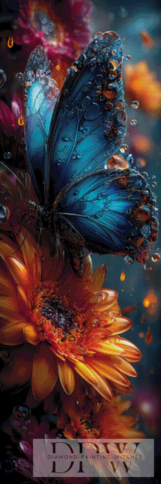 Blue Butterfly by Artifey 50x150cm mit 270 Farben DPW-1887