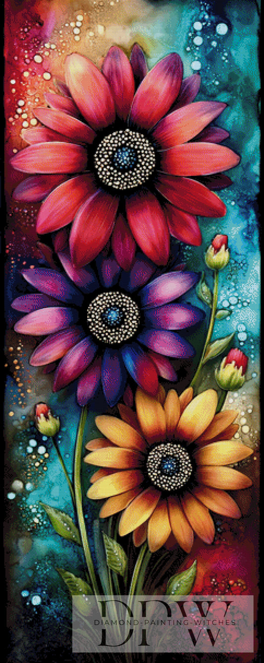 Lieblingsblumen by Elly_A.I 60x150cm mit 360 Farben DPW-1892
