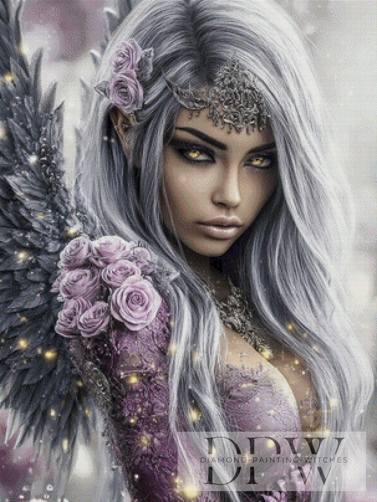 Purple Angel by Elly_A.I 75x100cm mit 110 Farben DPW-1893