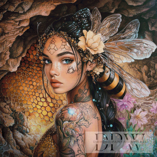 In der Wabe by Elly_A.I 100x100cm mit 250 Farben DPW-1899