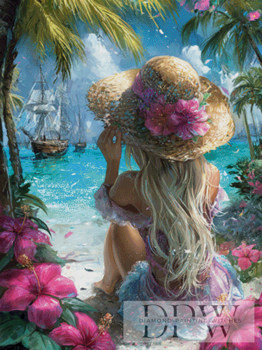 Blick auf´s Meer by Elly_A.I 75x100cm mit 320 Farben DPW-1904