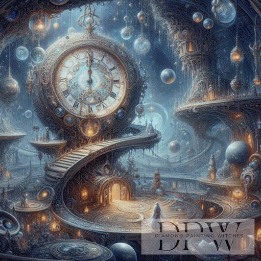 Durch Raum und Zeit by QN 100x100cm mit 160 Farben DPW-1911