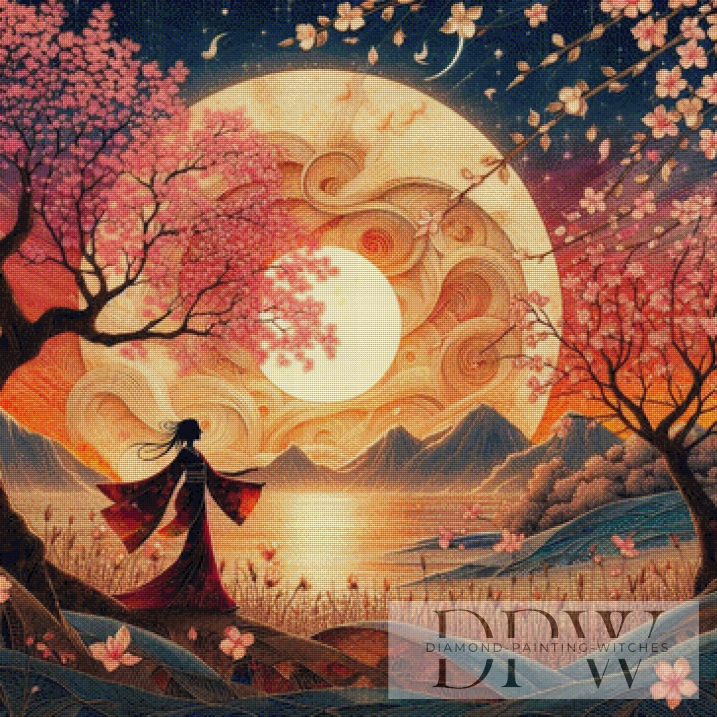 Planet der Kirschblüten by QN 90x90cm mit 200 DPW-1913